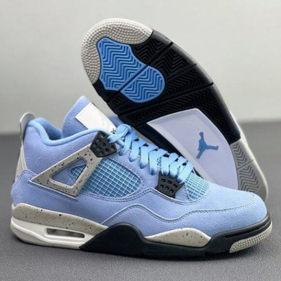 Men’s Size Jordan 4 Retro University Blue - Picture 3 of 4